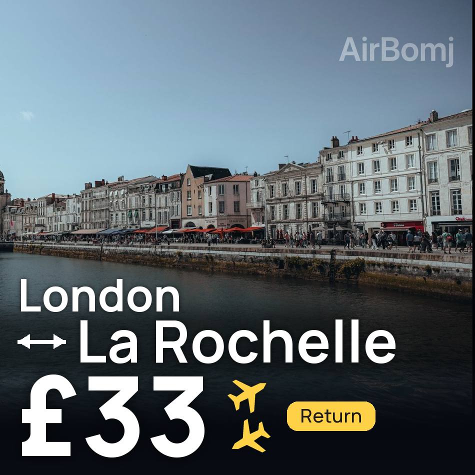 Biglietto aereo: Londra — La Rochelle, £33