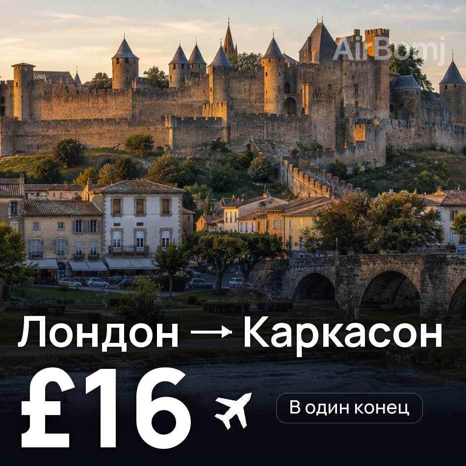 Авиабилет: Лондон — Каркасон, £16