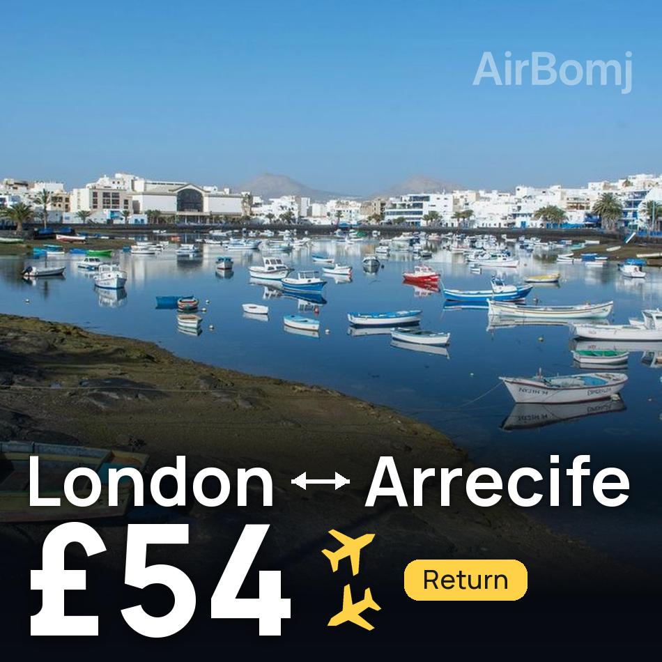 Biglietto aereo: Londra — Arrecife, £54
