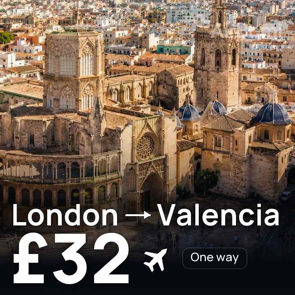 Biglietto aereo: Londra — Valencia, £32