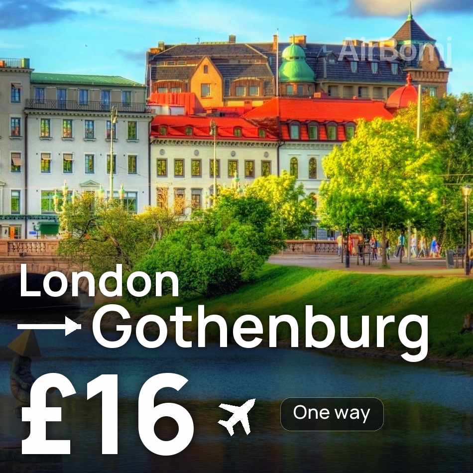 Bilet de avion: London — Gothenburg, £16