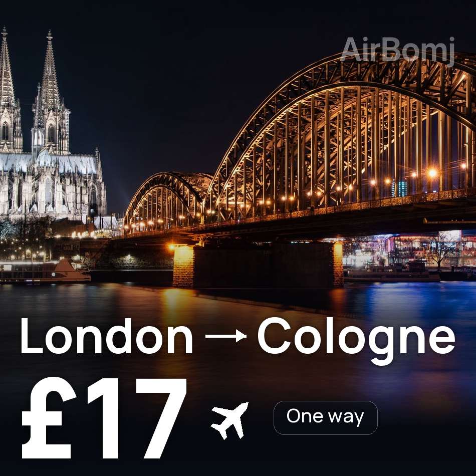 Biglietto aereo: Londra — Colonia, £17