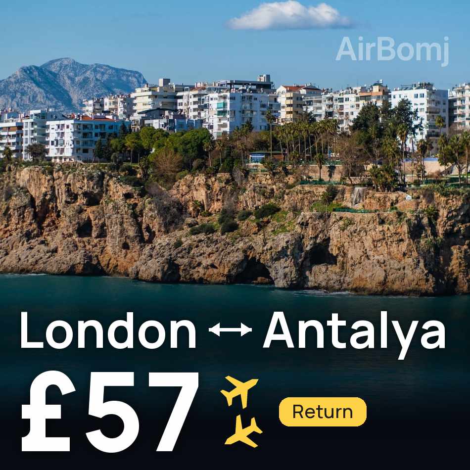 Biglietto aereo: Londra — Adalia, £57