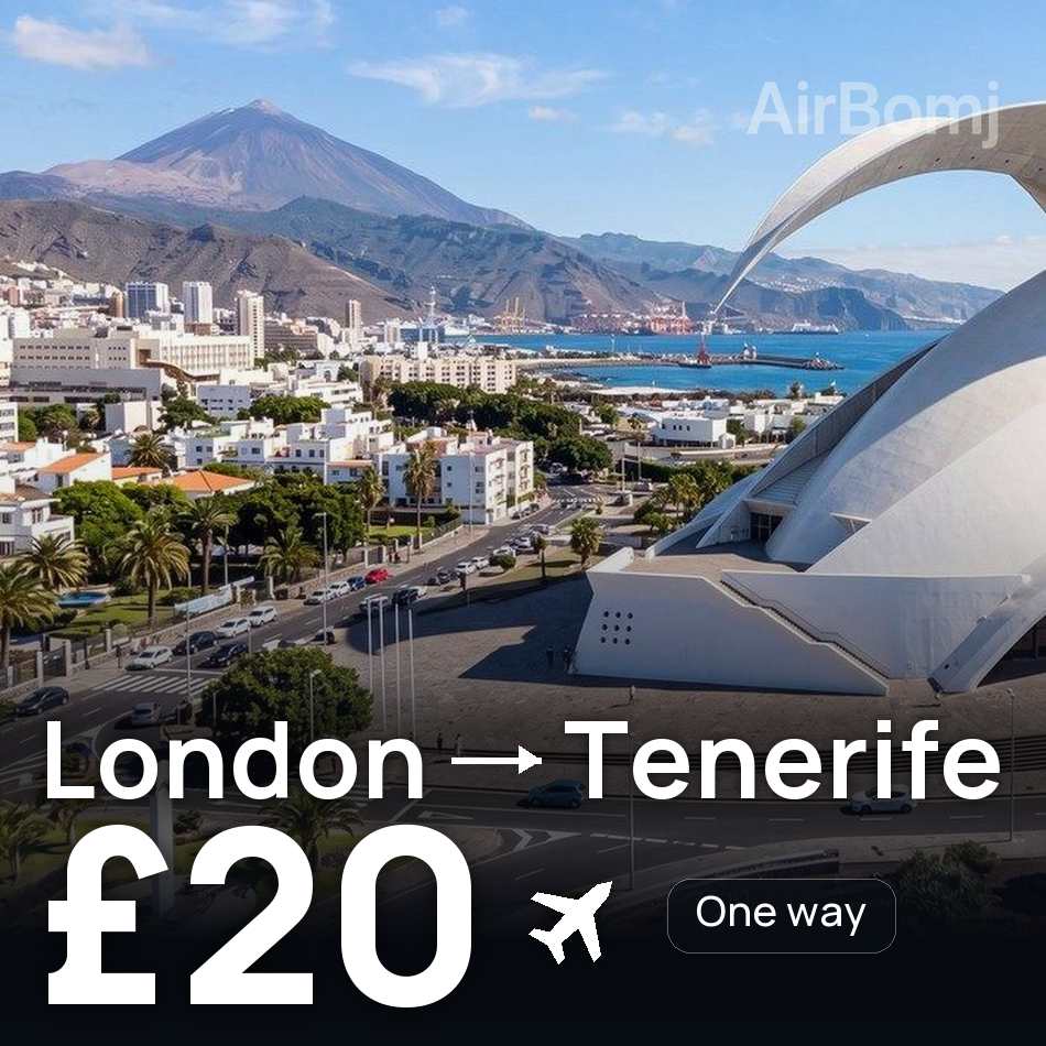 Biglietto aereo: Londra — Tenerife, £20