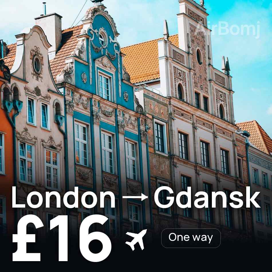 Biglietto aereo: Londra — Danzica, £16