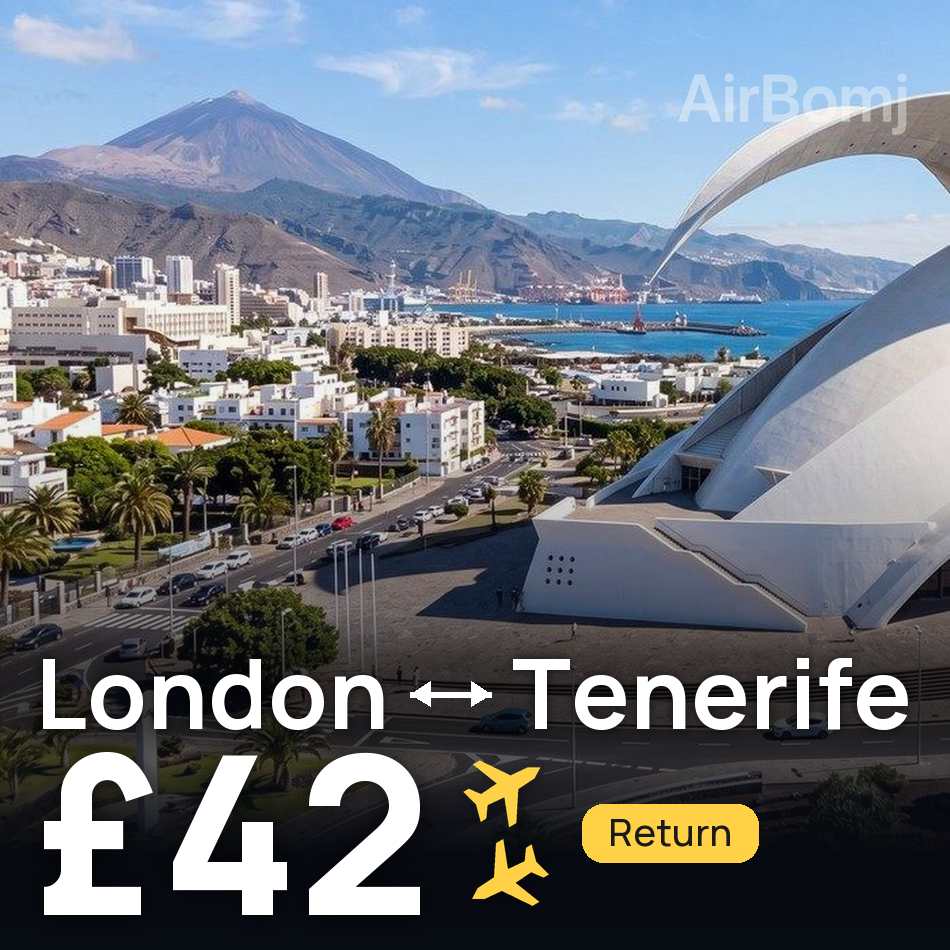 Biglietto aereo: Londra — Tenerife, £42