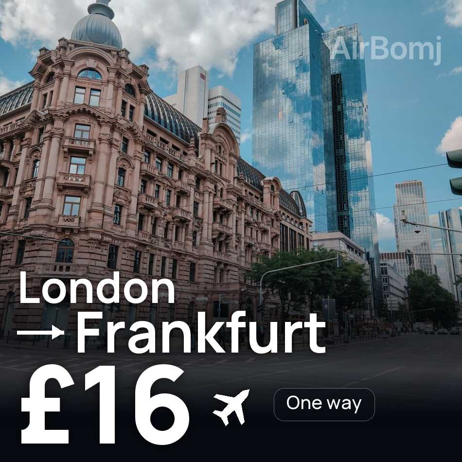 Biglietto aereo: Londra — Francoforte, £16