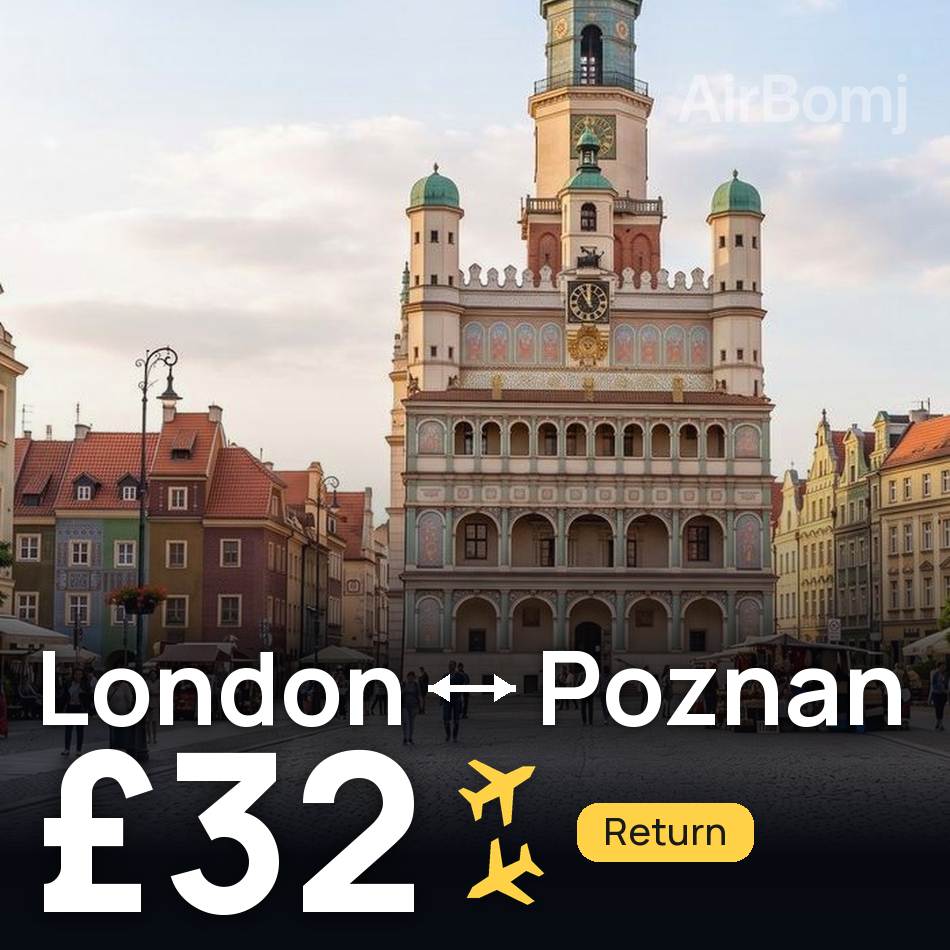 Biglietto aereo: Londra — Poznań, £32