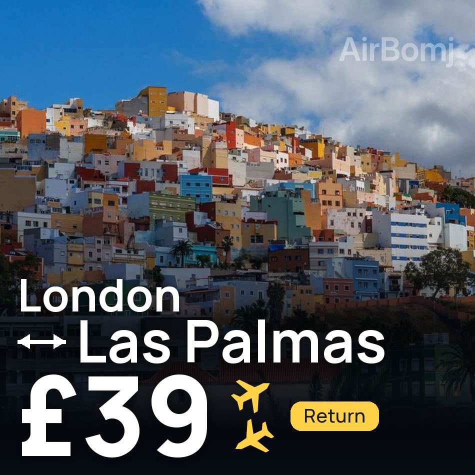 Biglietto aereo: Londra — Palmas de Gran Canaria, £39