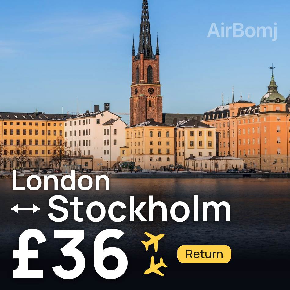 Biglietto aereo: Londra — Stoccolma, £36