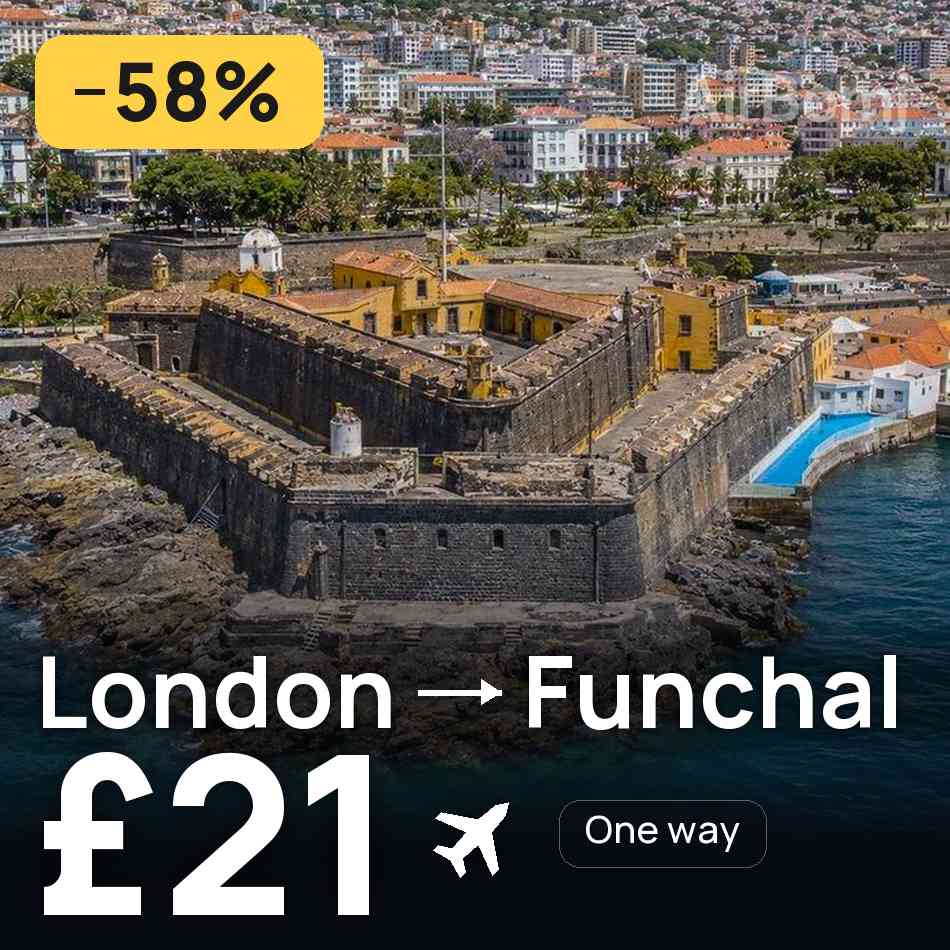 Biglietto aereo: Londra — Madeira, £21