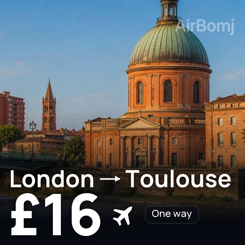 Biglietto aereo: Londra — Tolosa, £16