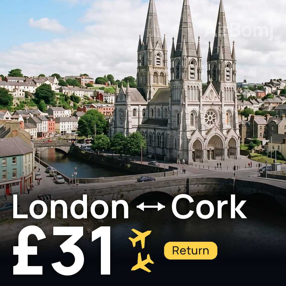 Biglietto aereo: Londra — Cork, £31