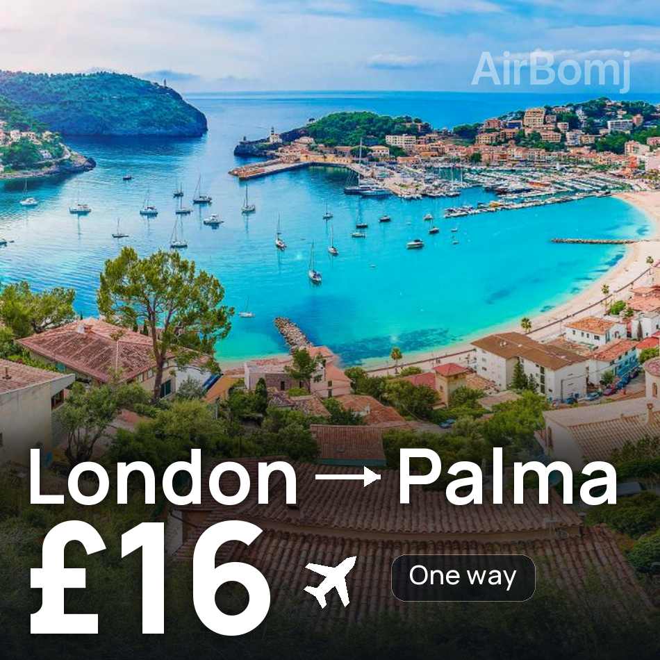 Biglietto aereo: Londra — Palma de Mallorca, £16