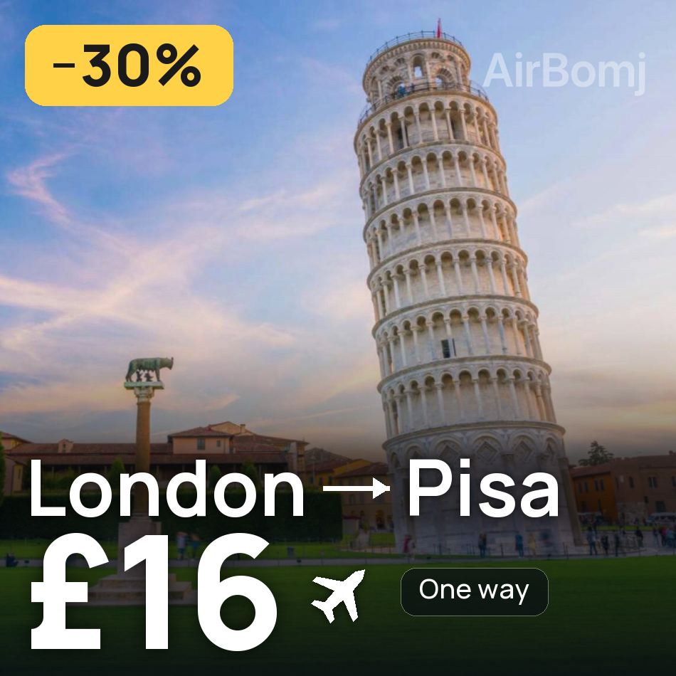 Biglietto aereo: Londra — Pisa, £16