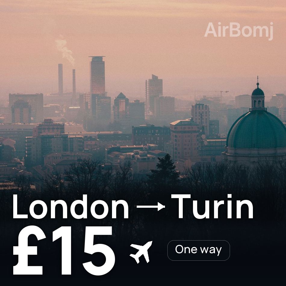 Biglietto aereo: Londra — Torino, £15