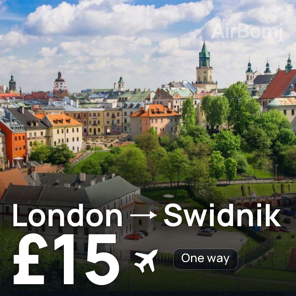 Bilet de avion: London — Swidnik, £15