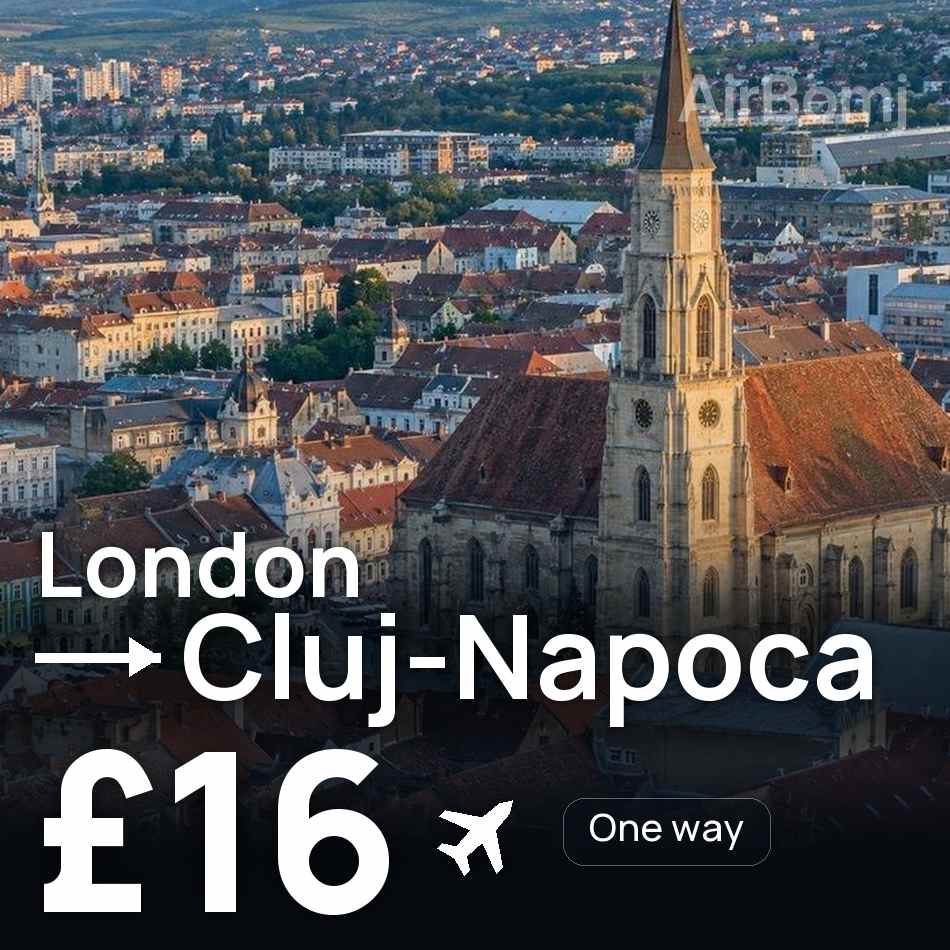 Bilet de avion: London — Cluj-Napoca, £16