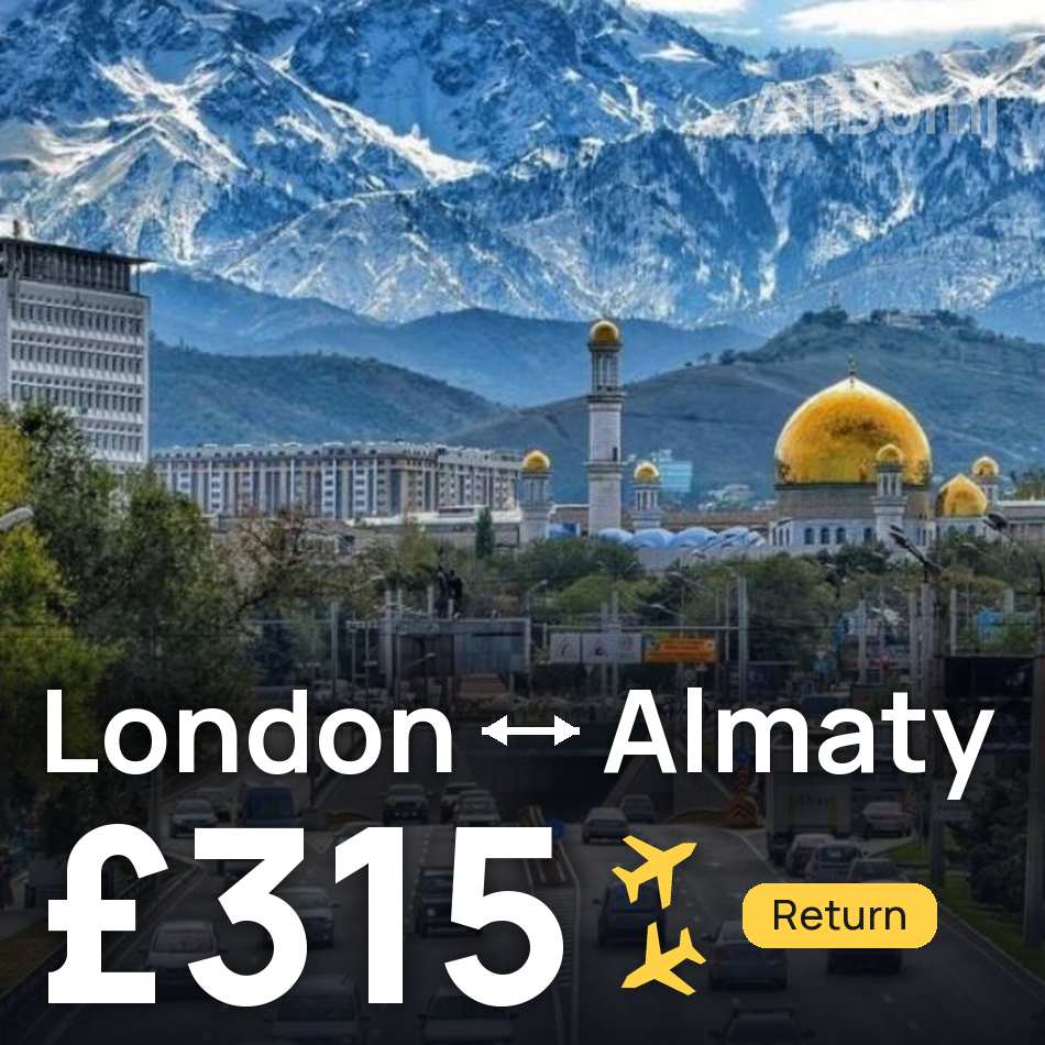 Bilet de avion: London — Almaty, £315