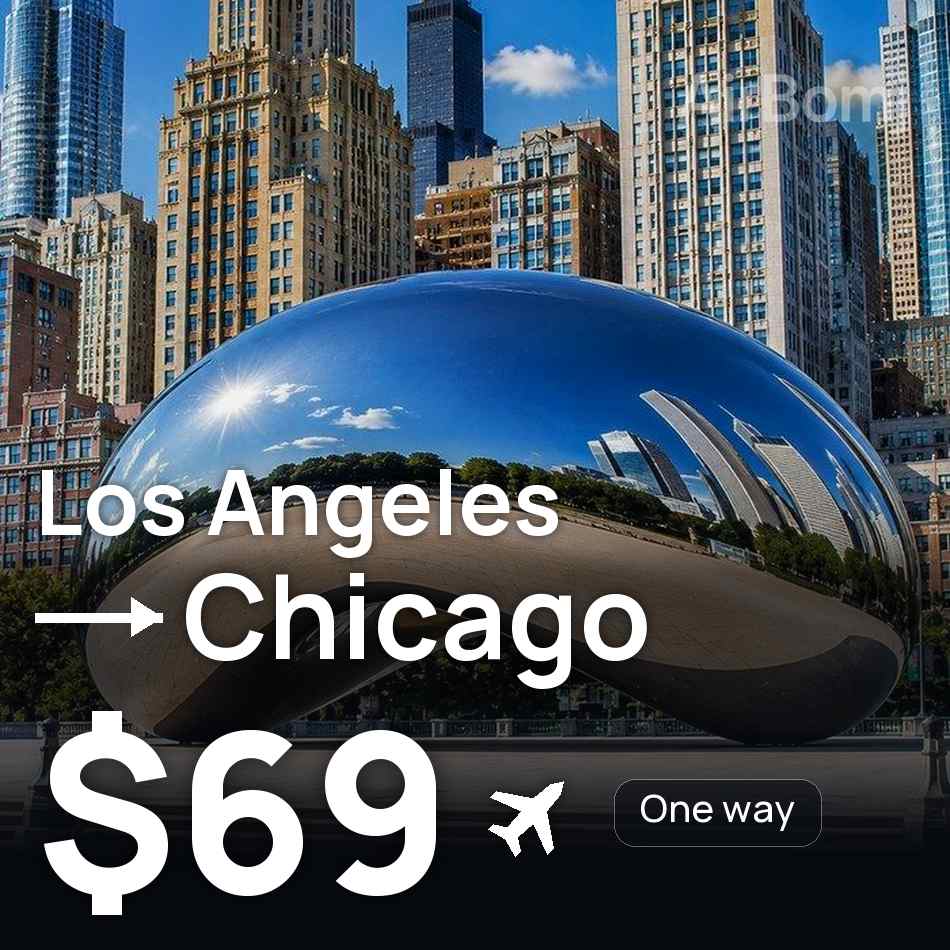 Billet d'avion : Los Ángeles — Chicago, $69