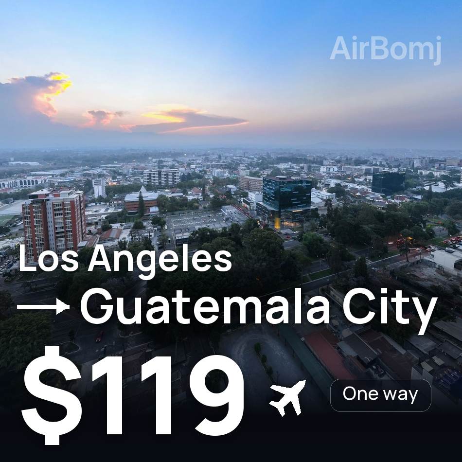 Billet d'avion : Los Ángeles — Guatemala, $119