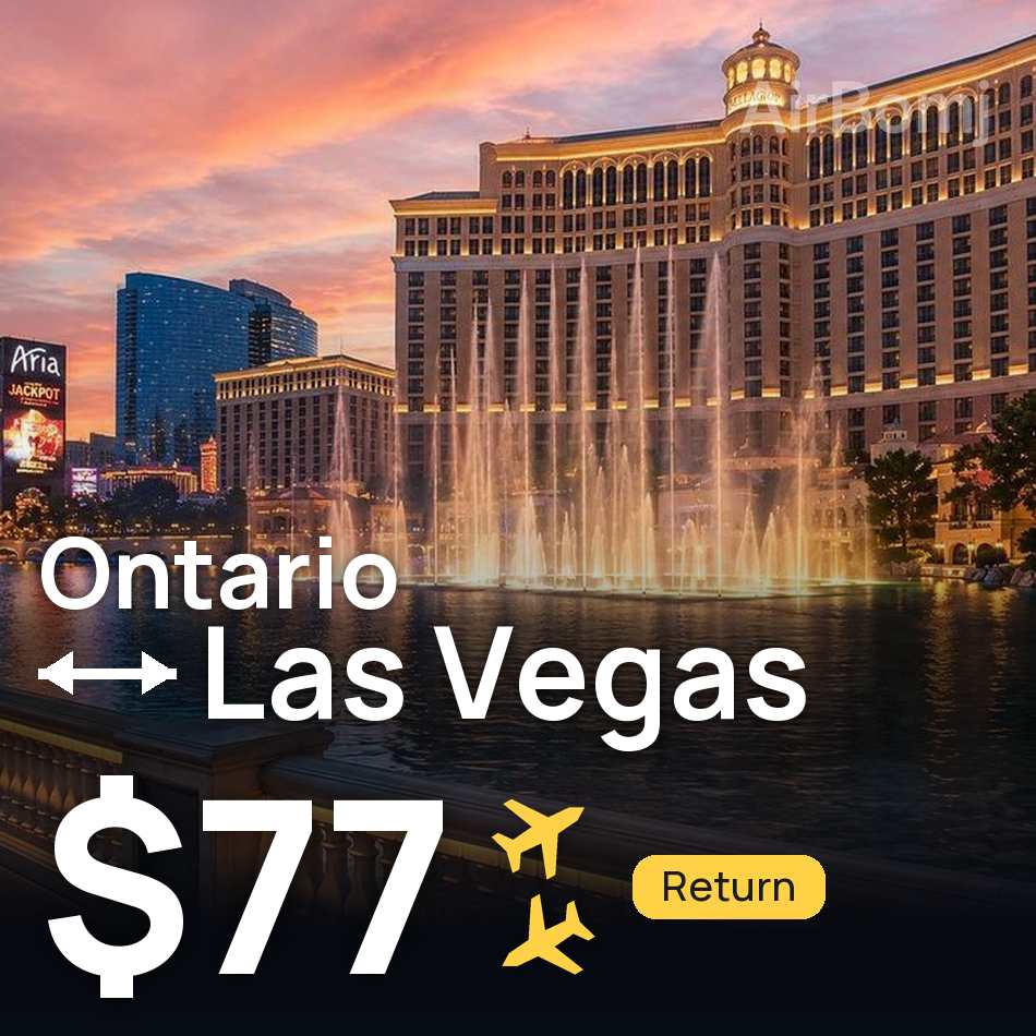 Bilet lotniczy: Ontario — Las Vegas, $77
