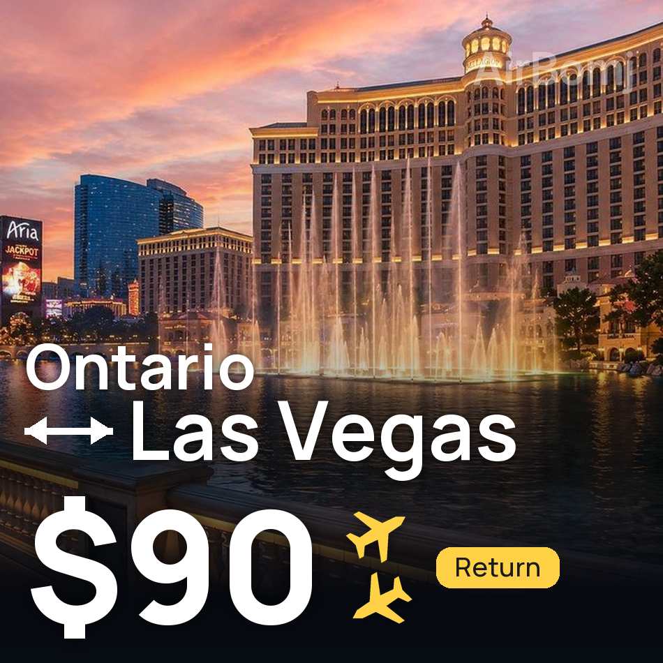 Billet d'avion : Ontario — Las Vegas, $90