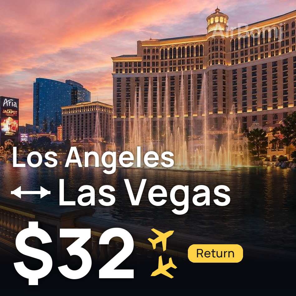 Billet d'avion : Los Ángeles — Las Vegas, $32