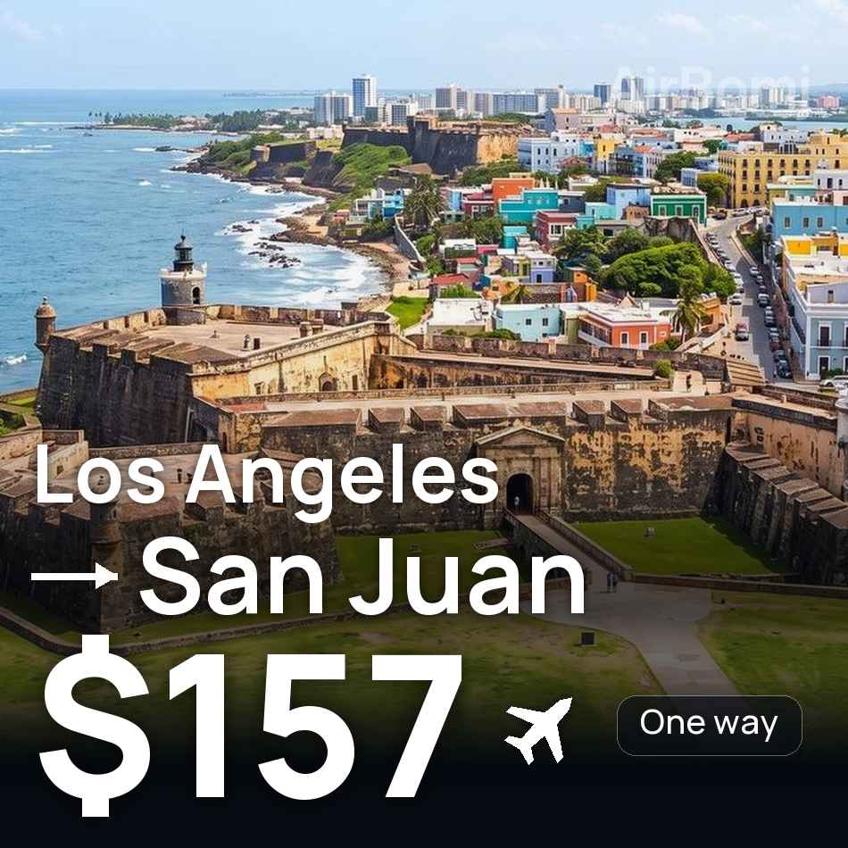 Billet d'avion : Los Ángeles — San Juan, $157