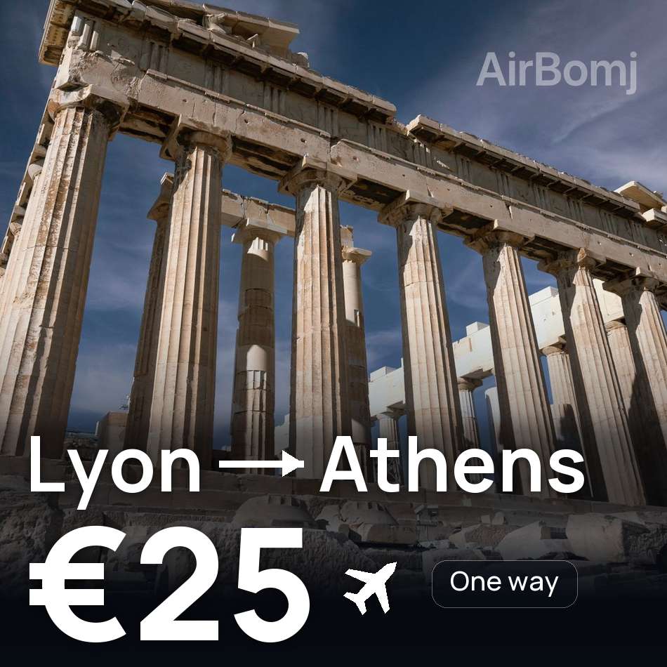 Uçak bileti: Lyon — Atina, €25