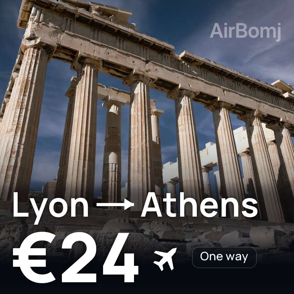Billet d'avion : Lyon — Athènes, €24
