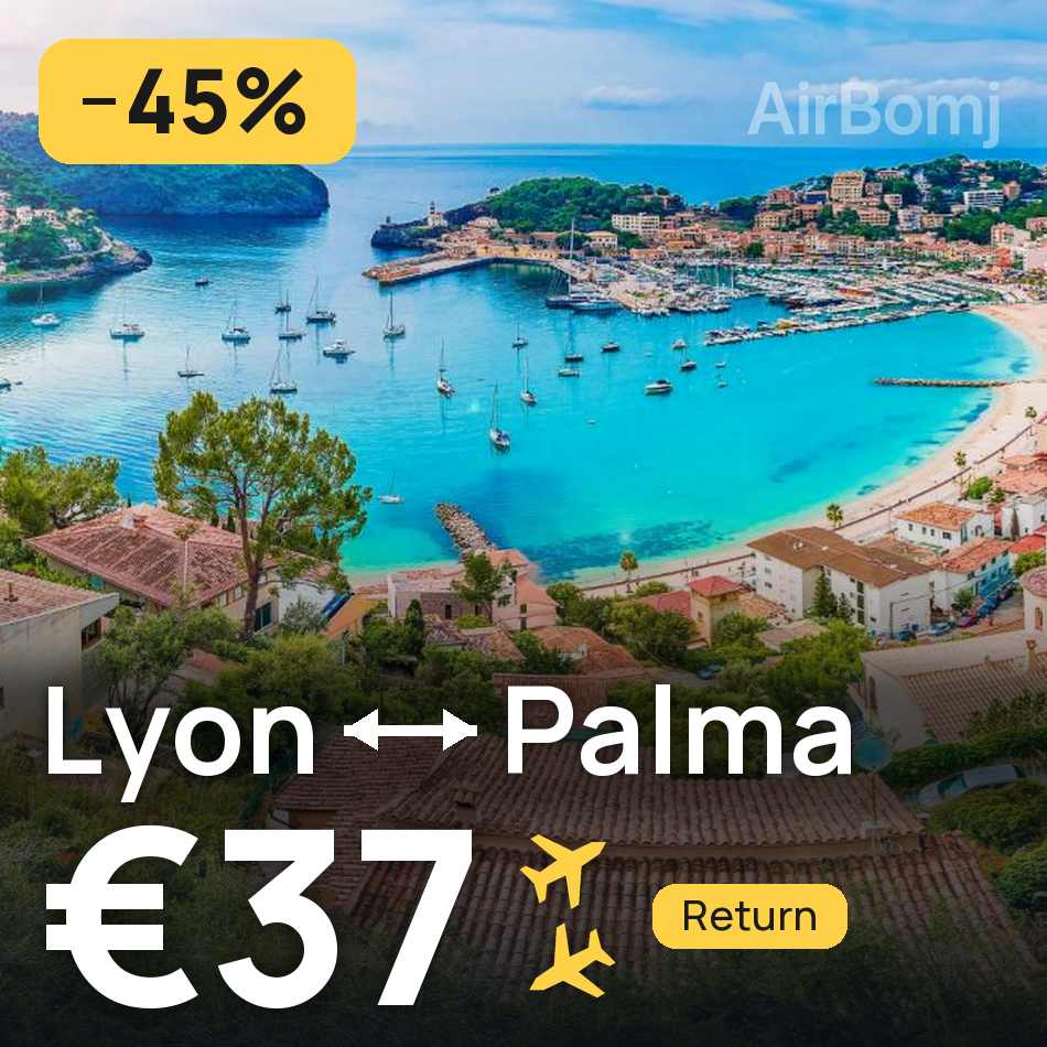Uçak bileti: Lyon — Palma, €37