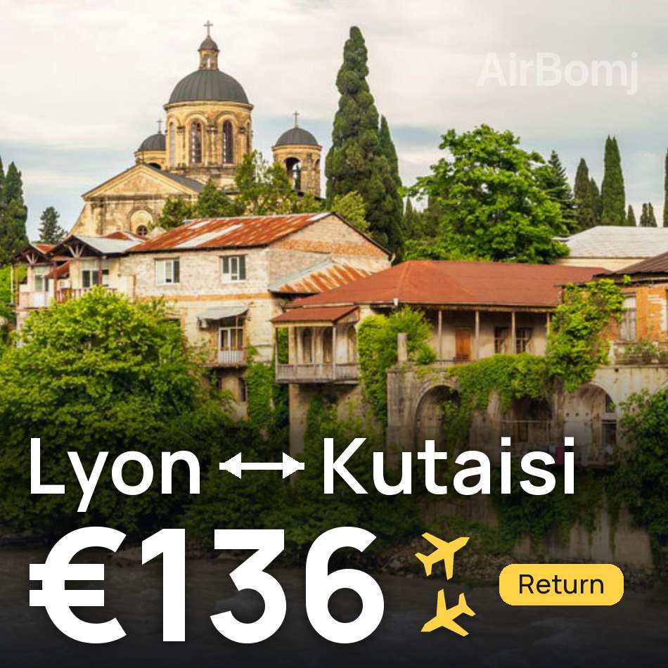 Uçak bileti: Lyon — Kutaisi, €136