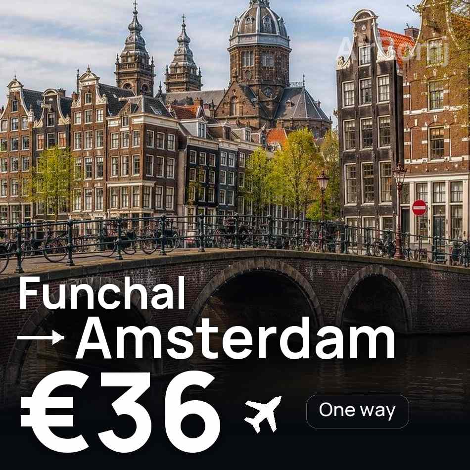 Flight ticket: Funchal to Amsterdam, €36