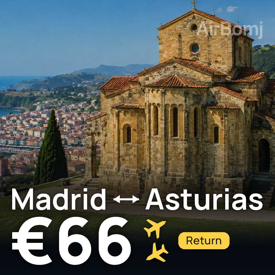 Biglietto aereo: Madrid — Asturias, €66