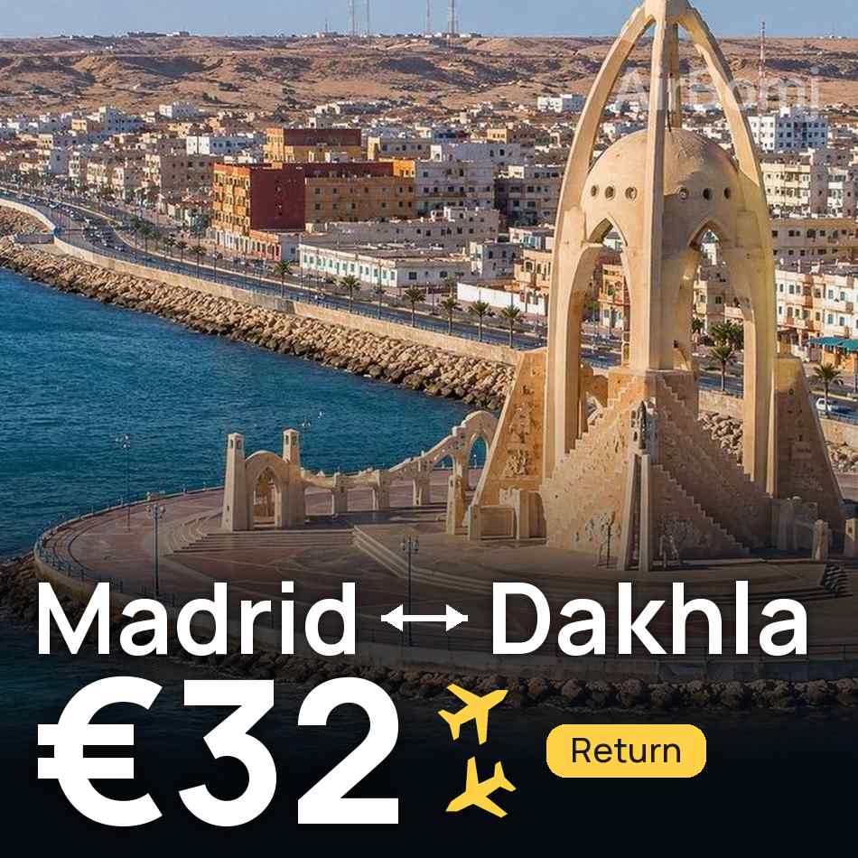 Biglietto aereo: Madrid — Dakhla, €32