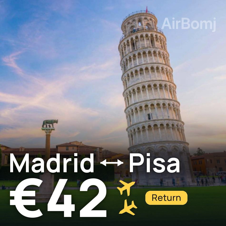 Biglietto aereo: Madrid — Pisa, €42