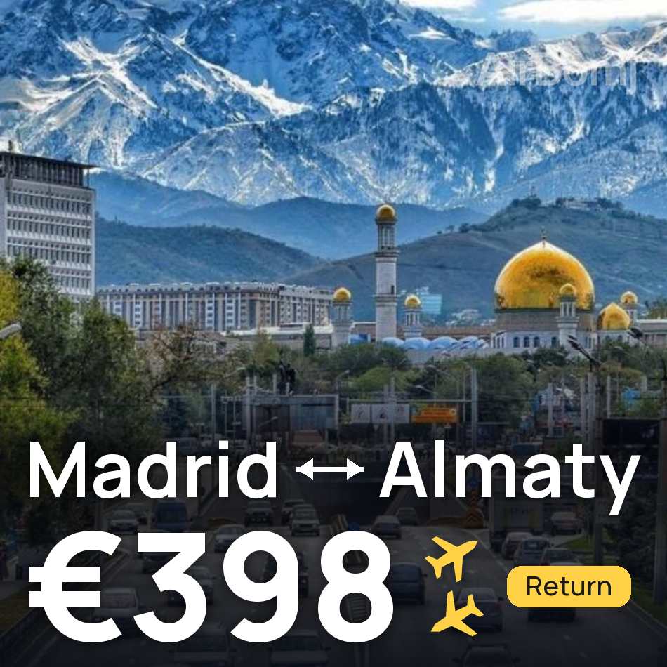 Biglietto aereo: Madrid — Almaty, €398