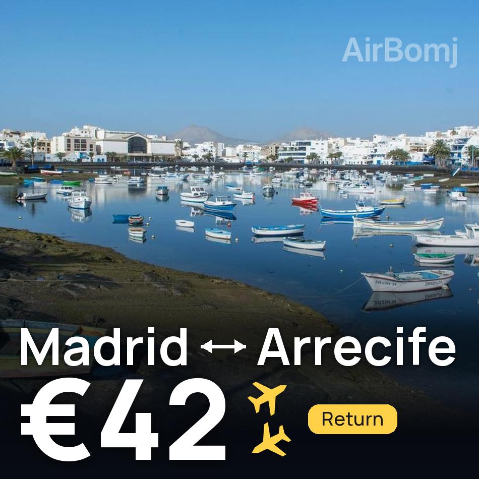 Billete de avión: Ciudad de Madrid — Arrecife, €42