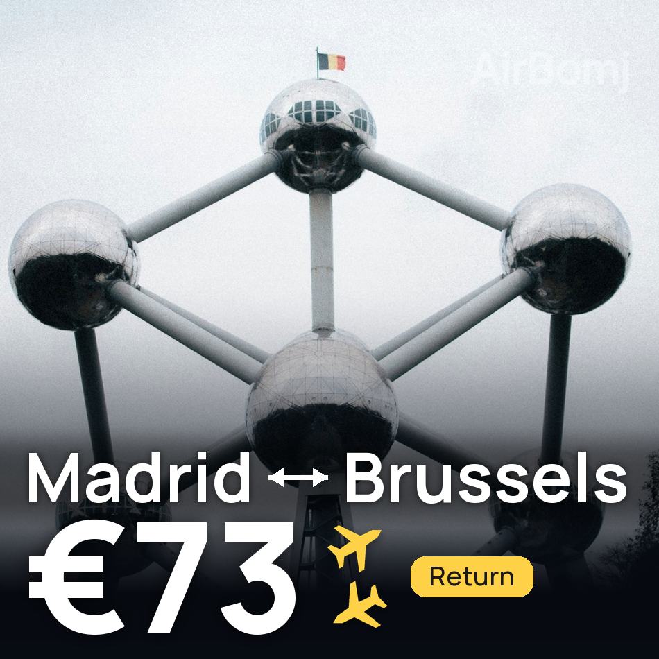 Biglietto aereo: Madrid — Bruxelles, €73