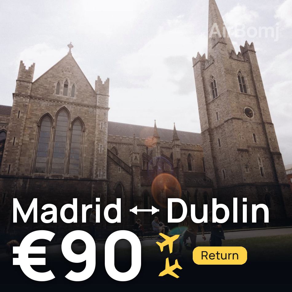 Biglietto aereo: Madrid — Dublino, €90