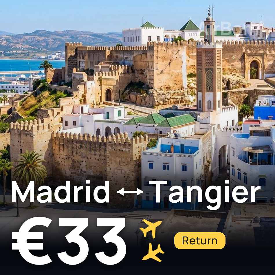 Biglietto aereo: Madrid — Tangeri, €33