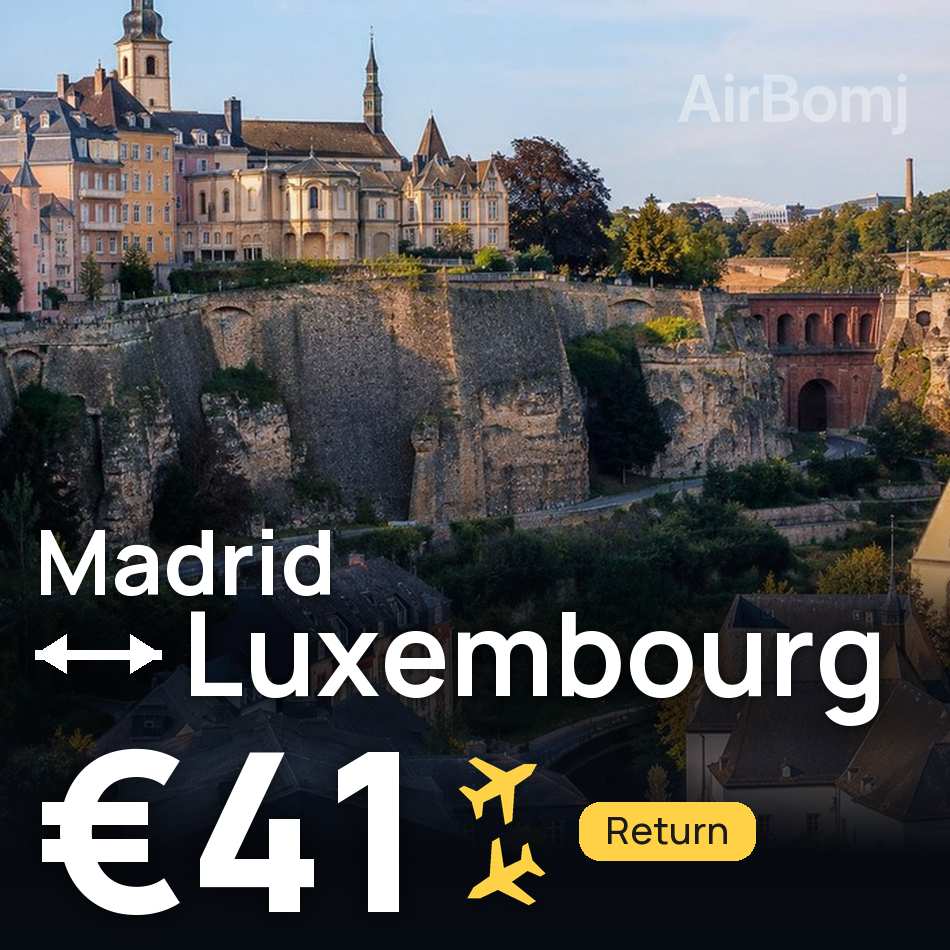 Biglietto aereo: Madrid — Lussemburgo, €41