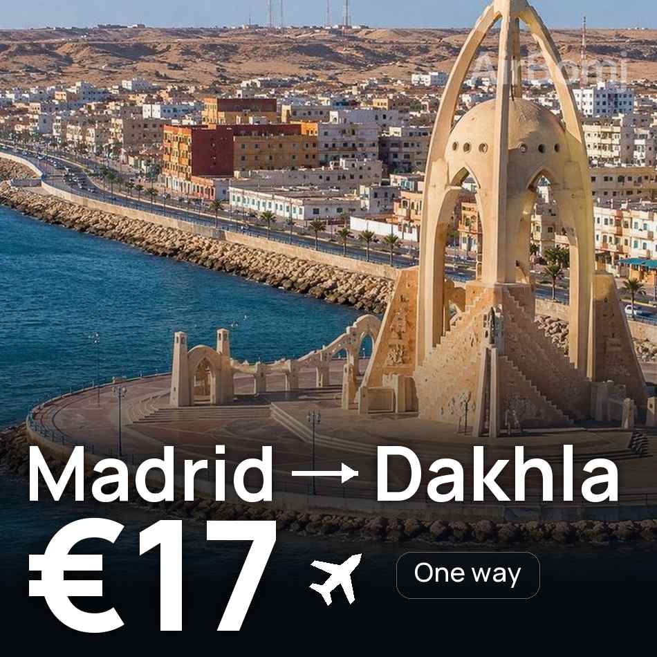 Biglietto aereo: Madrid — Dakhla, €17
