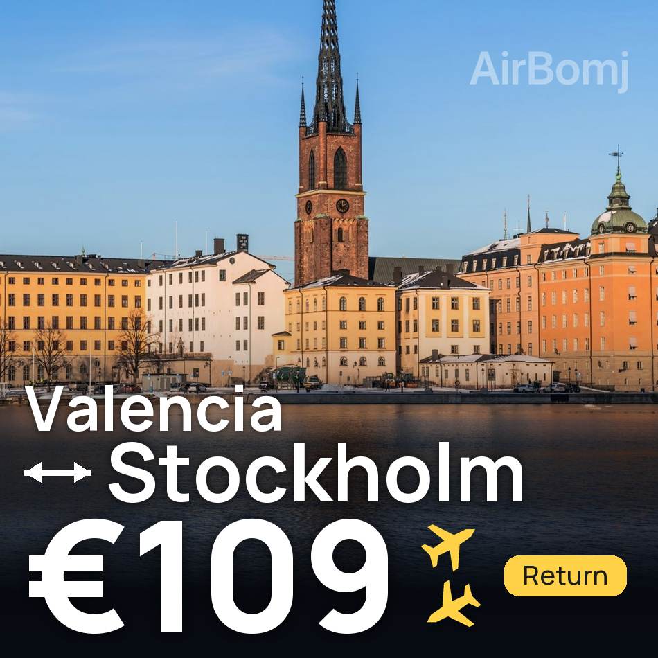 Biglietto aereo: Valencia — Stoccolma, €109