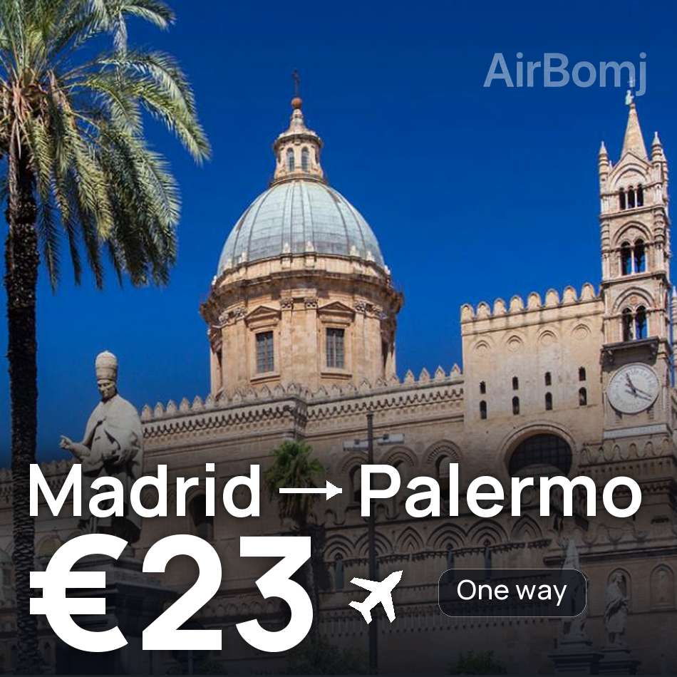 Biglietto aereo: Madrid — Palermo, €23