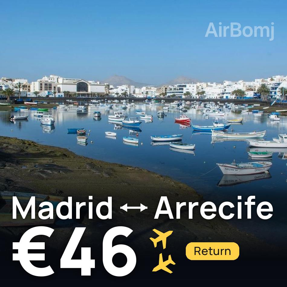 Biglietto aereo: Madrid — Arrecife, €46