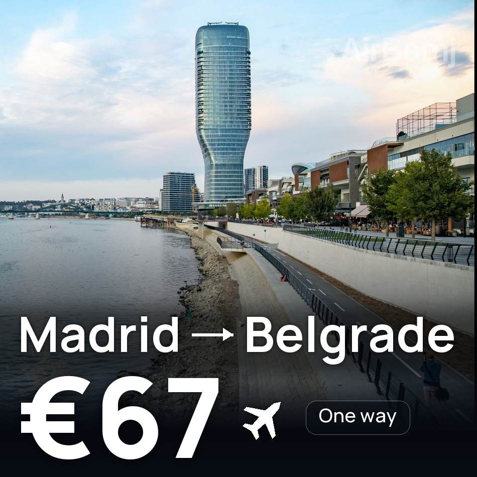 Biglietto aereo: Madrid — Belgrado, €67