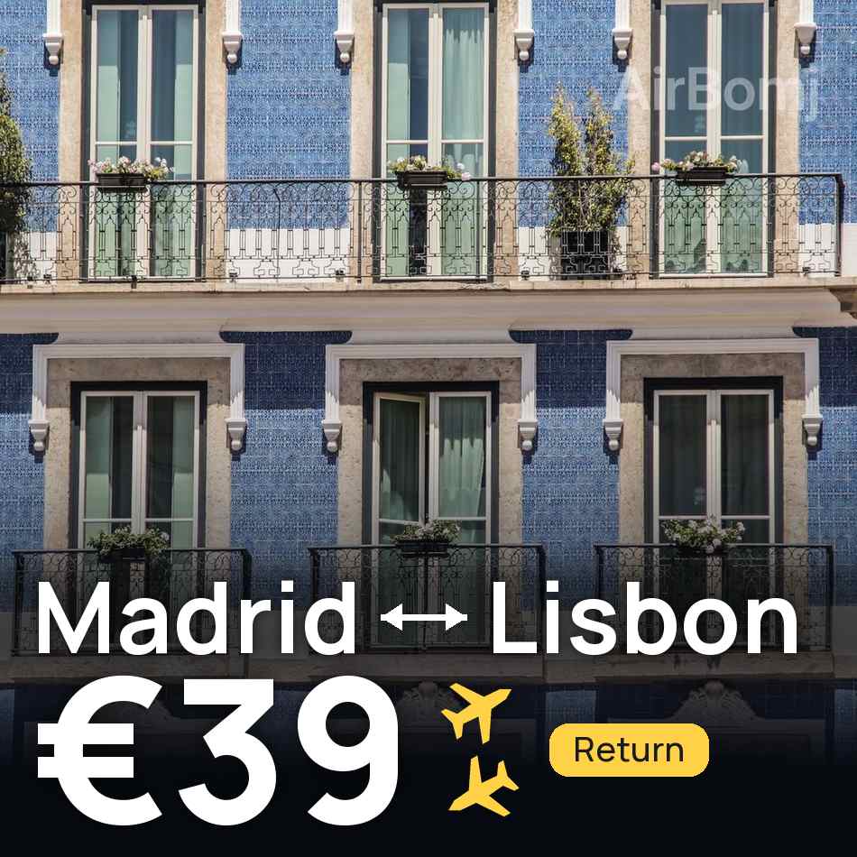 Biglietto aereo: Madrid — Lisbona, €39