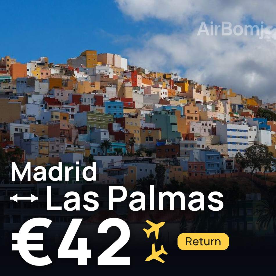 Biglietto aereo: Madrid — Palmas de Gran Canaria, €42